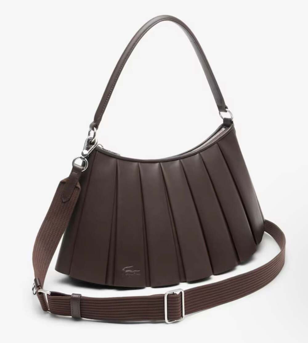 Lacoste Lenglen Leather Bag “coffee bean”